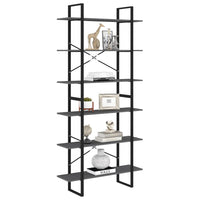 Thumbnail for Hochschrank Grau 100x30x210 cm Massivholz Kiefer