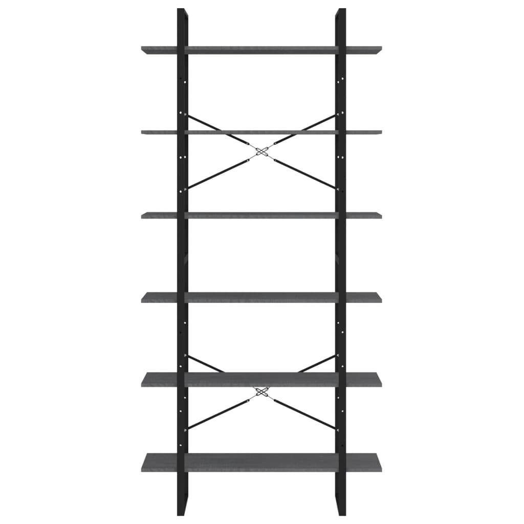 Hochschrank Grau 100x30x210 cm Massivholz Kiefer