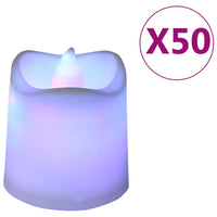 Thumbnail for Flammenlose Teelichter LED-Kerzen Elektrisch 50 Stk. Bunt