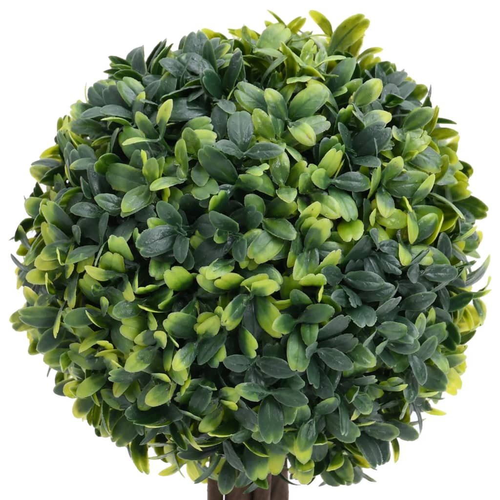 Künstliche Buchsbäume 2 Stk. mit Topf Kugelform Grün 41 cm