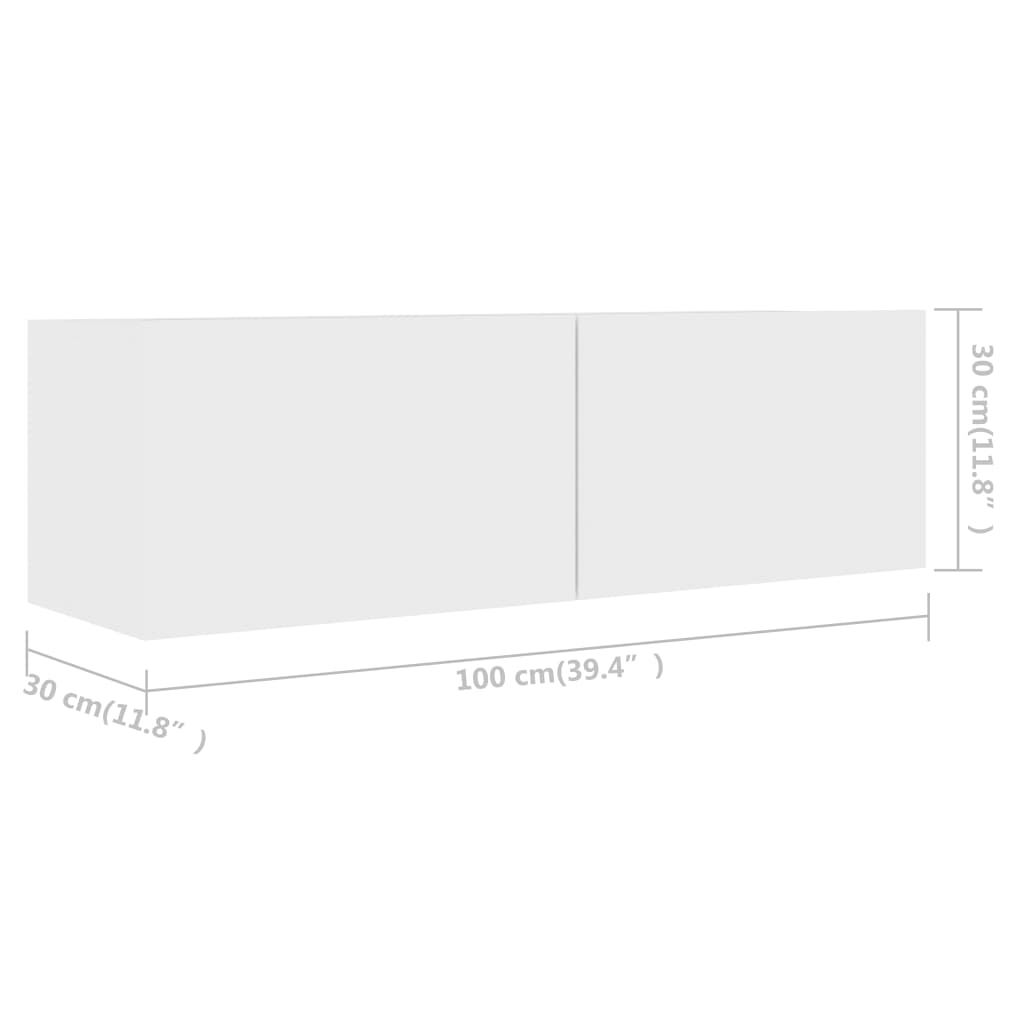TV-Schränke 4 Stk. Weiß 100x30x30 cm Spanplatte