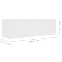 Thumbnail for 4-tlg. TV-Schrank-Set Weiß Holzwerkstoff