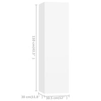 Thumbnail for 4-tlg. TV-Schrank-Set Weiß Holzwerkstoff