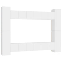 Thumbnail for 10-tlg. TV-Schrank-Set Weiß Holzwerkstoff