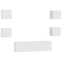 Thumbnail for 6-tlg. TV-Schrank-Set Weiß Holzwerkstoff