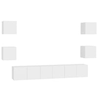 Thumbnail for 7-tlg. TV-Schrank-Set Weiß Holzwerkstoff