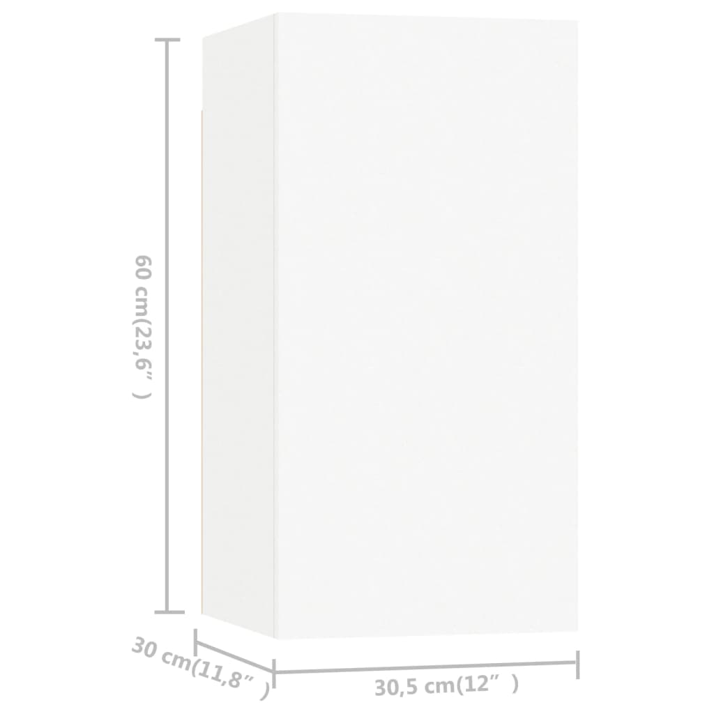 4-tlg. TV-Schrank-Set Weiß Holzwerkstoff