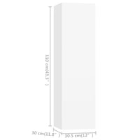 Thumbnail for 4-tlg. TV-Schrank-Set Weiß Holzwerkstoff