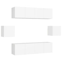 Thumbnail for 6-tlg. TV-Schrank-Set Weiß Holzwerkstoff