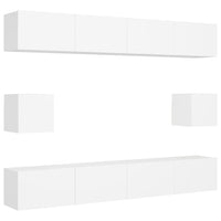Thumbnail for 6-tlg. TV-Schrank-Set Weiß Holzwerkstoff