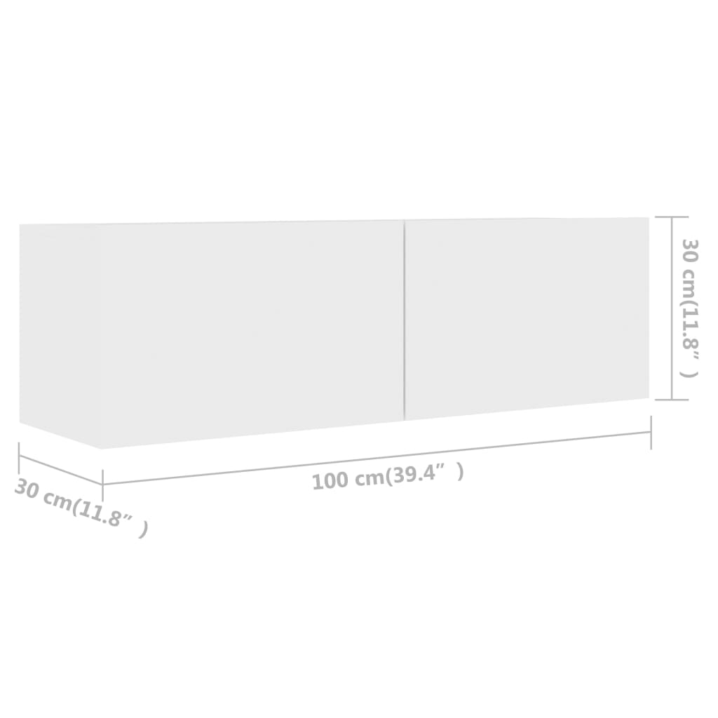 6-tlg. TV-Schrank-Set Weiß Holzwerkstoff