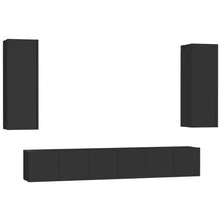 Thumbnail for 5-tlg. TV-Schrank-Set Schwarz Holzwerkstoff