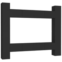 Thumbnail for 8-tlg. TV-Schrank-Set Schwarz Holzwerkstoff