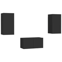 Thumbnail for 3-tlg. TV-Schrank-Set Schwarz Holzwerkstoff