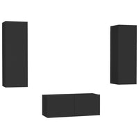 Thumbnail for 3-tlg. TV-Schrank-Set Schwarz Holzwerkstoff