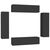 Thumbnail for 6-tlg. TV-Schrank-Set Schwarz Holzwerkstoff