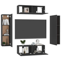 Thumbnail for 4-tlg. TV-Schrank-Set Schwarz Holzwerkstoff