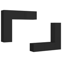 Thumbnail for 4-tlg. TV-Schrank-Set Schwarz Holzwerkstoff