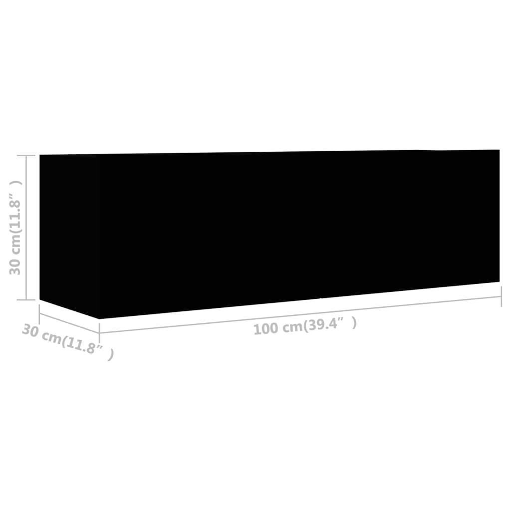 2-tlg. TV-Schrank-Set Schwarz Holzwerkstoff