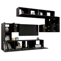 Thumbnail for 8-tlg. TV-Schrank-Set Schwarz Holzwerkstoff