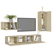 Thumbnail for 4-tlg. TV-Schrank-Set Sonoma-Eiche Holzwerkstoff