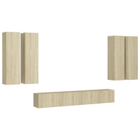 Thumbnail for 6-tlg. TV-Schrank-Set Sonoma-Eiche Holzwerkstoff