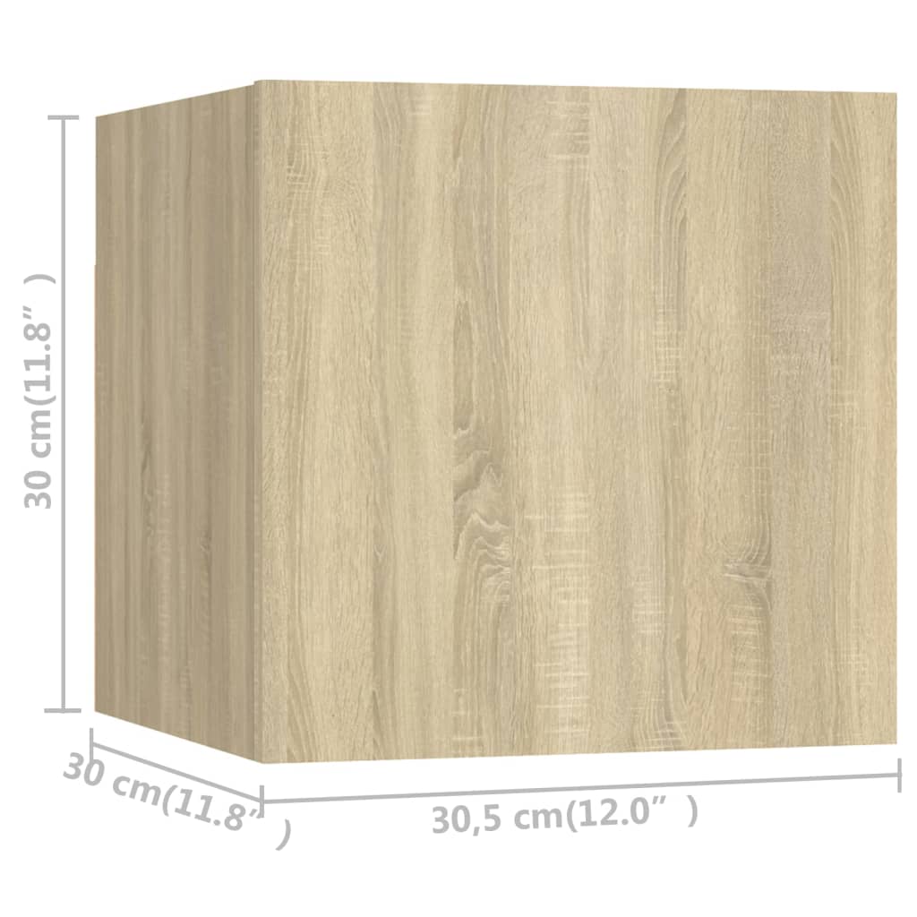 6-tlg. TV-Schrank-Set Sonoma-Eiche Spanplatte