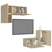 Thumbnail for 4-tlg. TV-Schrank-Set Sonoma-Eiche Holzwerkstoff