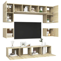 Thumbnail for 8-tlg. TV-Schrank-Set Sonoma-Eiche Holzwerkstoff