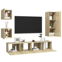 Thumbnail for 5-tlg. TV-Schrank-Sets Sonoma-Eiche Holzwerkstoff