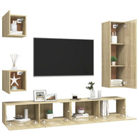 Thumbnail for 5-tlg. TV-Schrank-Set Sonoma-Eiche Holzwerkstoff