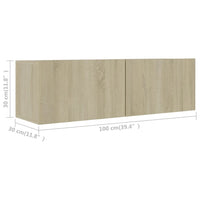 Thumbnail for 2-tlg. TV-Schrank-Set Sonoma-Eiche Holzwerkstoff