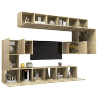 Thumbnail for 10-tlg. TV-Schrank-Set Sonoma-Eiche Holzwerkstoff