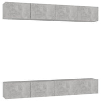 Thumbnail for TV-Schränke 4 Stk. Betongrau 100x30x30 cm Spanplatte