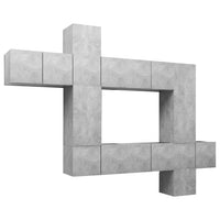 Thumbnail for 10-tlg. TV-Schrank-Set Betongrau Holzwerkstoff
