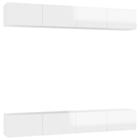 Thumbnail for TV-Schränke 4 Stk. Hochglanz-Weiß 100x30x30 cm Spanplatte