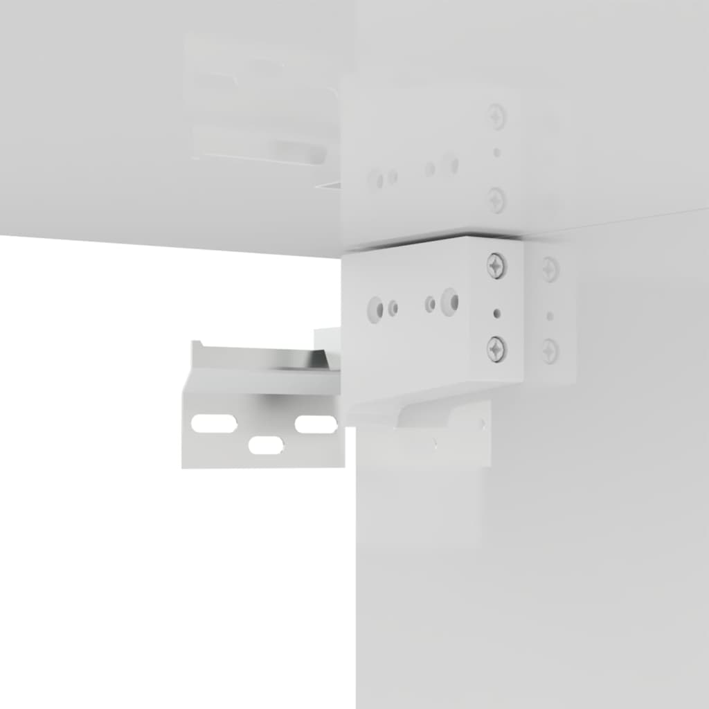 4-tlg. TV-Schrank-Set Hochglanz-Weiß Holzwerkstoff