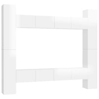 Thumbnail for 8-tlg. TV-Schrank-Set Hochglanz-Weiß Holzwerkstoff