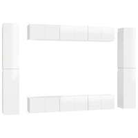 Thumbnail for 10-tlg. TV-Schrank-Set Hochglanz-Weiß Holzwerkstoff