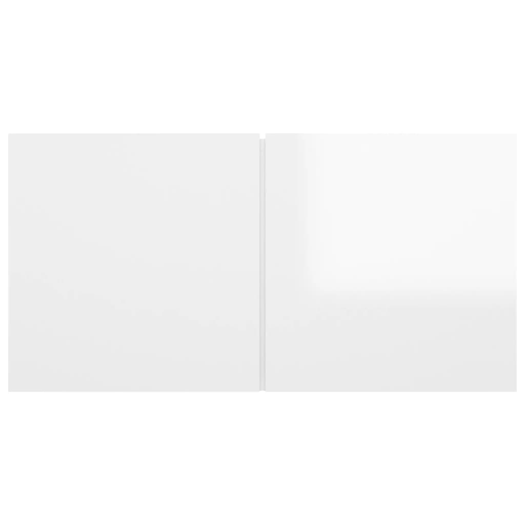 10-tlg. TV-Schrank-Set Hochglanz-Weiß Holzwerkstoff