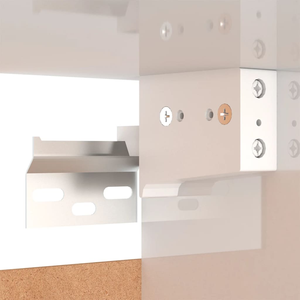 10-tlg. TV-Schrank-Set Hochglanz-Weiß Holzwerkstoff