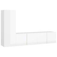 Thumbnail for 3-tlg. TV-Schrank-Set Hochglanz-Weiß Holzwerkstoff