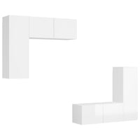 Thumbnail for 4-tlg. TV-Schrank-Set Hochglanz-Weiß Holzwerkstoff