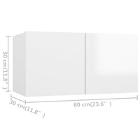 Thumbnail for 8-tlg. TV-Schrank-Set Hochglanz-Weiß Holzwerkstoff