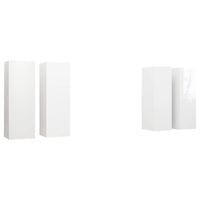 Thumbnail for TV-Schränke 4 Stk. Hochglanz-Weiß 30,5x30x90cm Holzwerkstoff