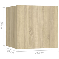 Thumbnail for Nachttisch Sonoma-Eiche 30,5x30x30 cm Spanplatte
