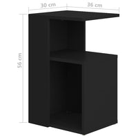 Thumbnail for Beistelltisch Schwarz 36x30x56 cm Holzwerkstoff