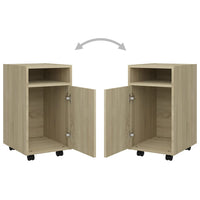 Thumbnail for Beistellschrank mit Rollen Sonoma-Eiche 33x38x60 cm