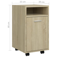 Thumbnail for Beistellschrank mit Rollen Sonoma-Eiche 33x38x60 cm