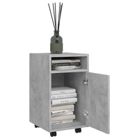 Thumbnail for Beistellschrank mit Rollen Betongrau 33x38x60 cm Holzwerkstoff